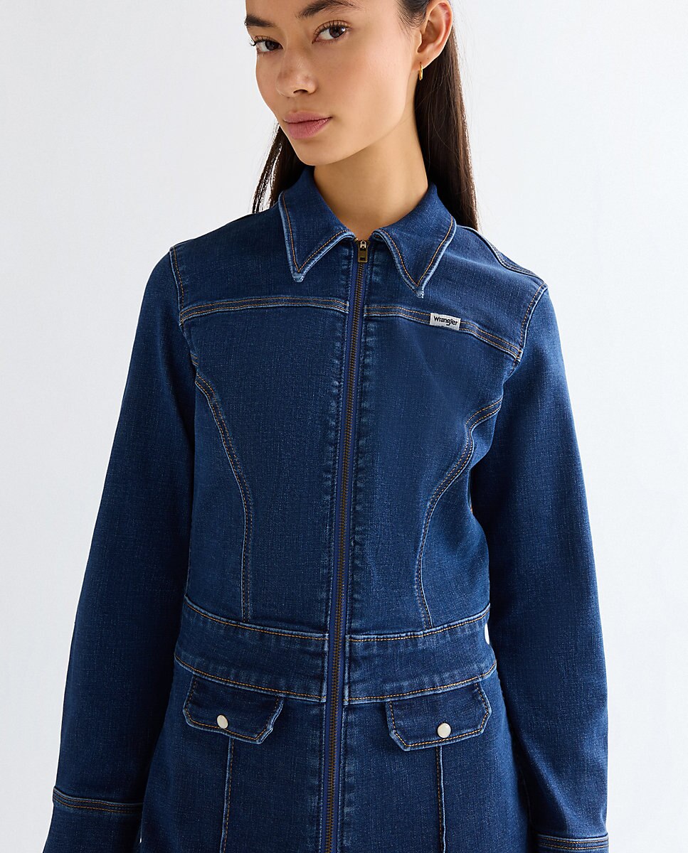 Mono vaquero de mujer con pierna acampanada - Wrangler - Azul Azul-4