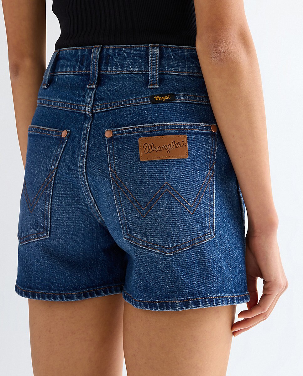 Vaqueros cortos de mujer de corte relaxed - Wrangler - Azul Azul-4