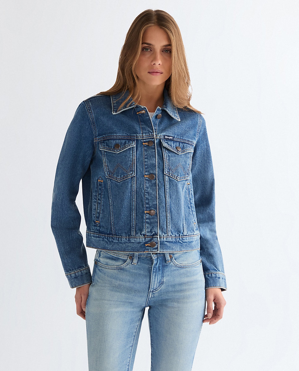 Cazadora vaquera de mujer de corte regular - Wrangler - Azul denim Azul denim-1