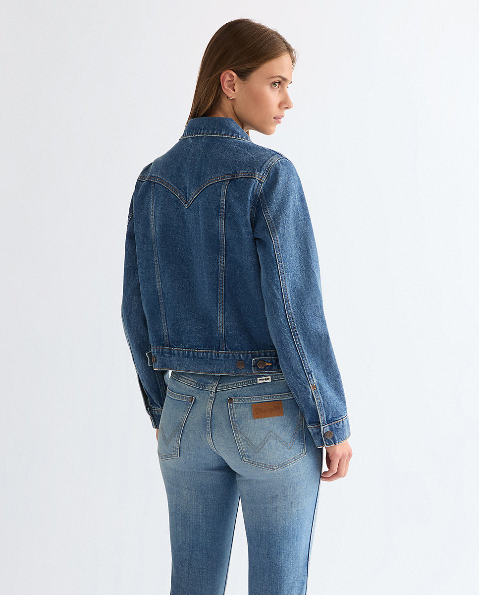 Cazadora vaquera de mujer de corte regular - Wrangler - Azul denim Azul denim-2