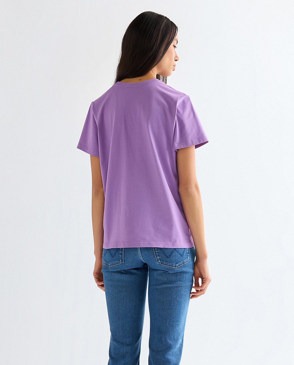 Camiseta de mujer de manga corta de corte regular - Wrangler - Morado Morado-2