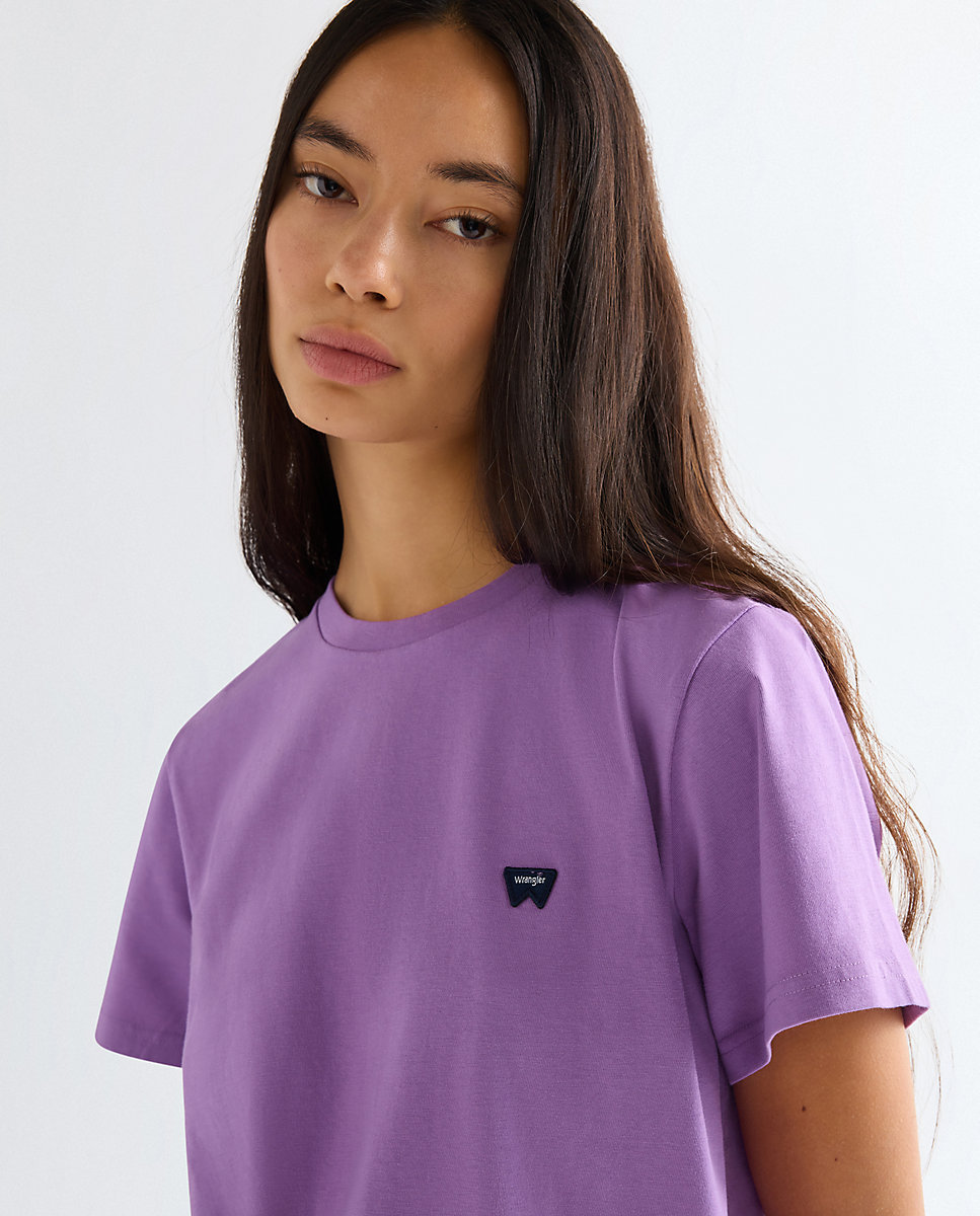 Camiseta de mujer de manga corta de corte regular - Wrangler - Morado Morado-4