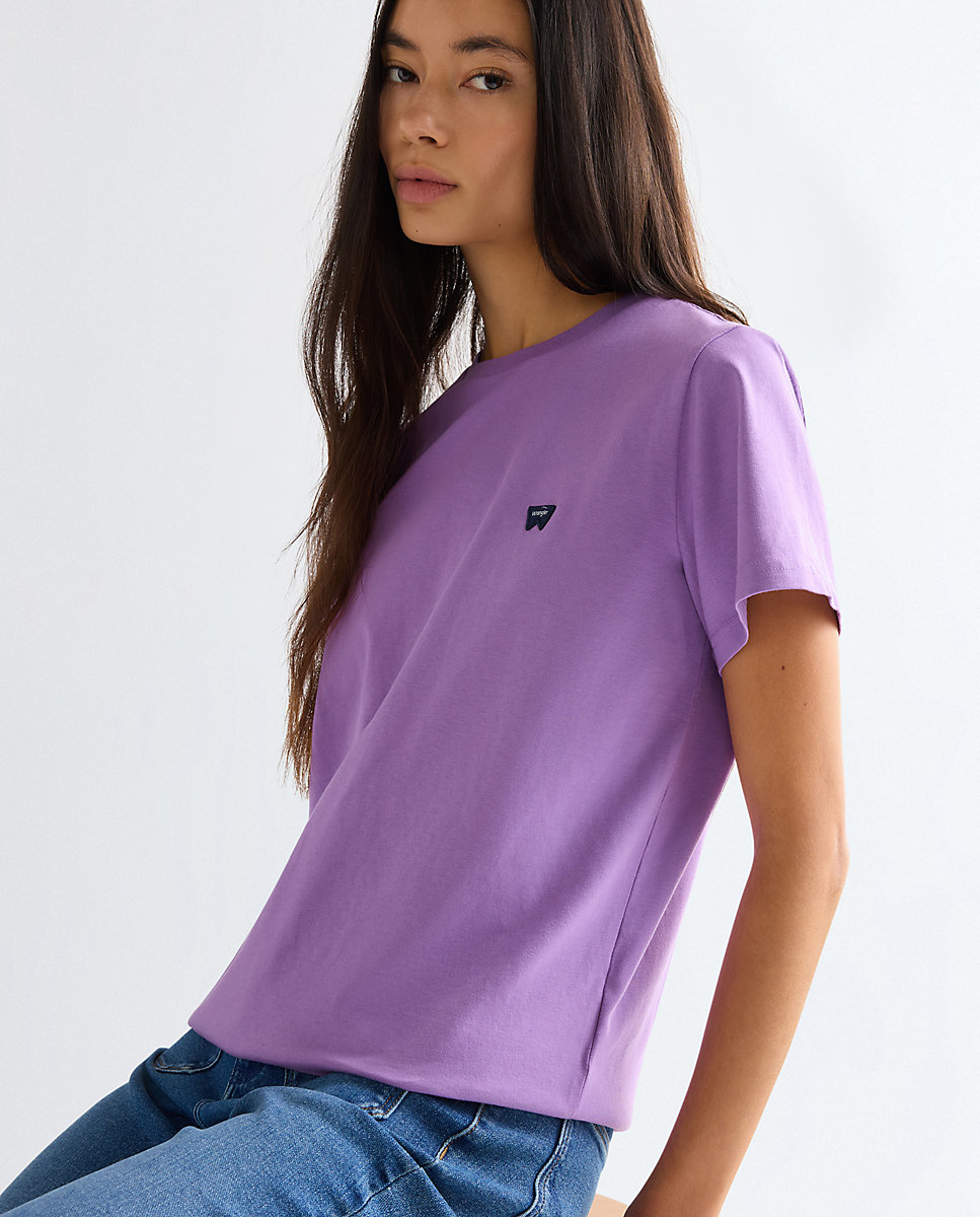 Camiseta de mujer de manga corta de corte regular - Wrangler - Morado Morado-5