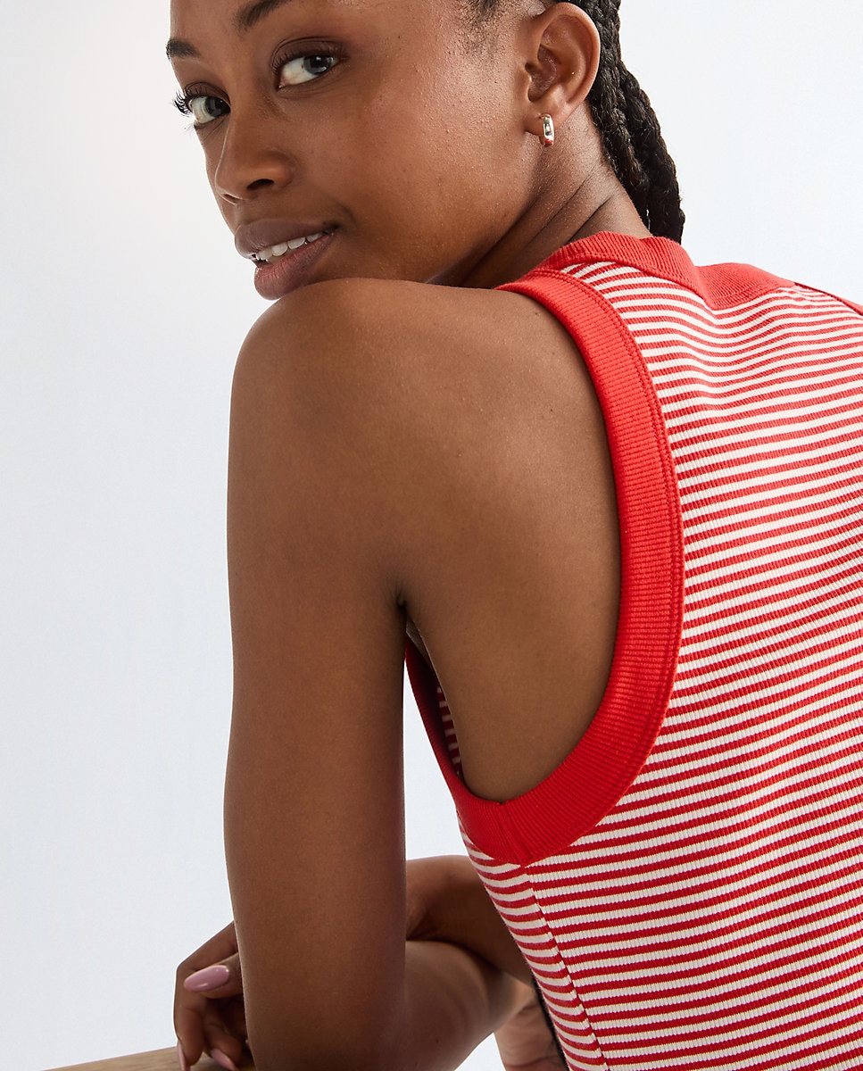 Camiseta de mujer de rayas sin mangas - Wrangler - Rojo Rojo-4