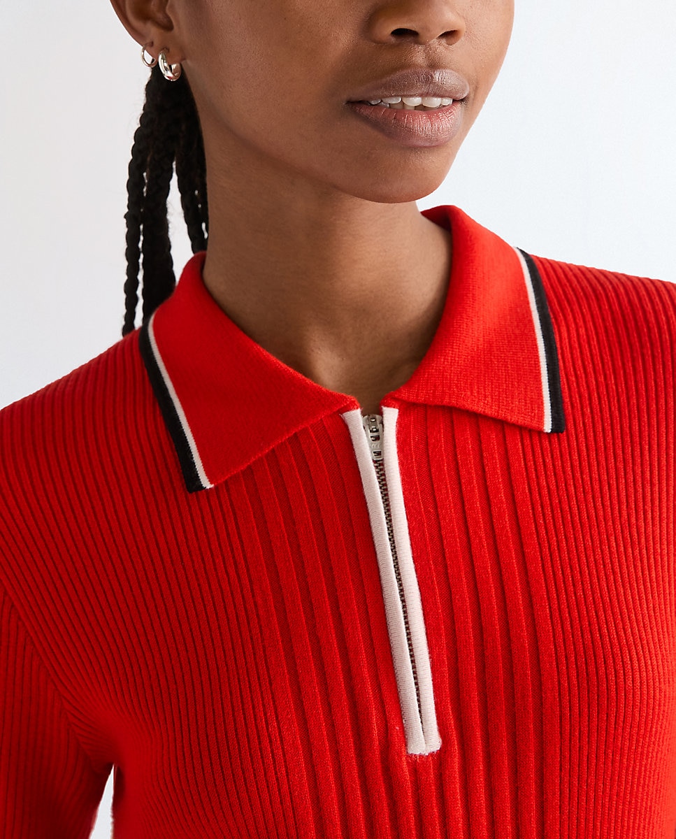 Polo de mujer de manga corta de punto - Wrangler - Rojo Rojo-5