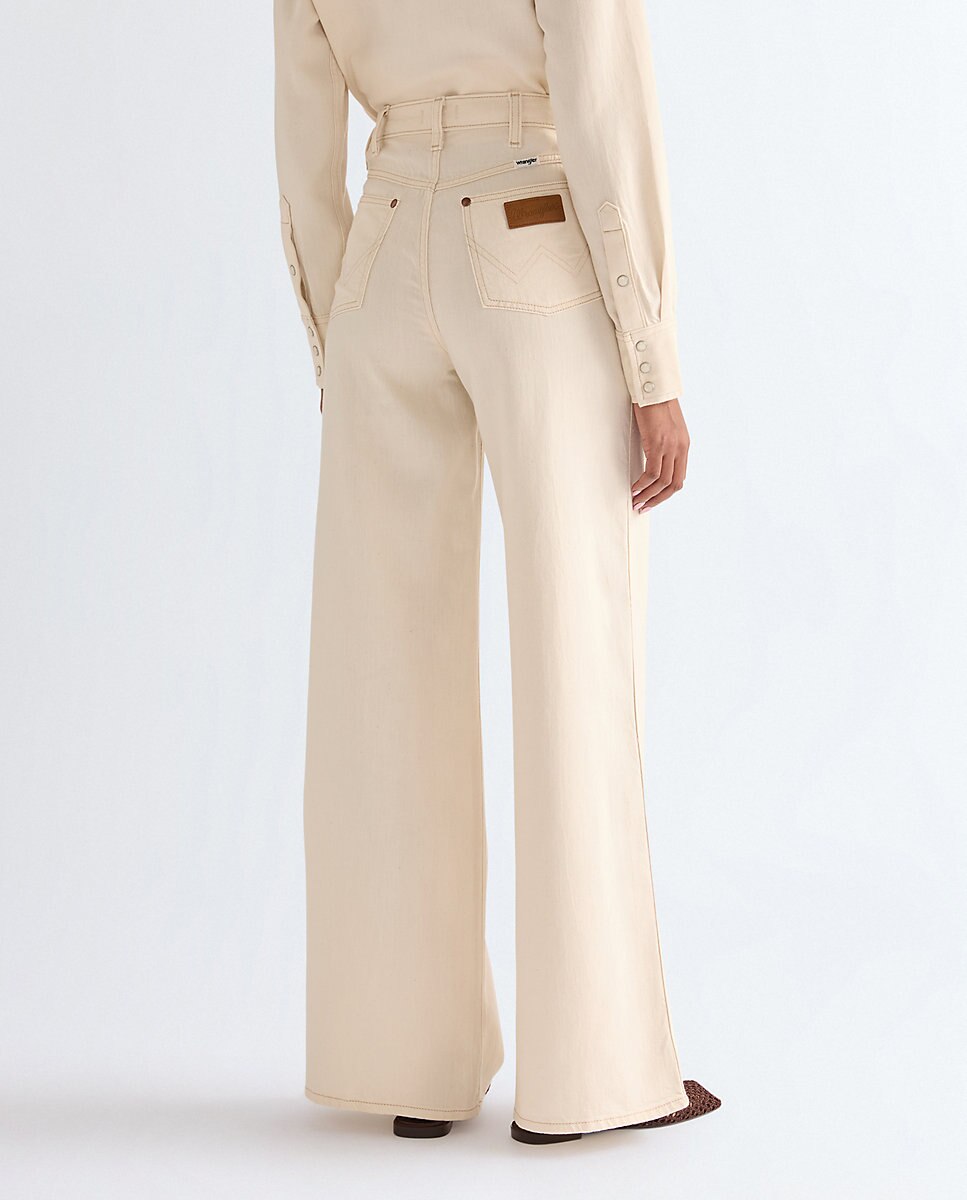 Vaquero de mujer canyon de corte ancho y cintura alta - Wrangler - Blanco Blanco-3