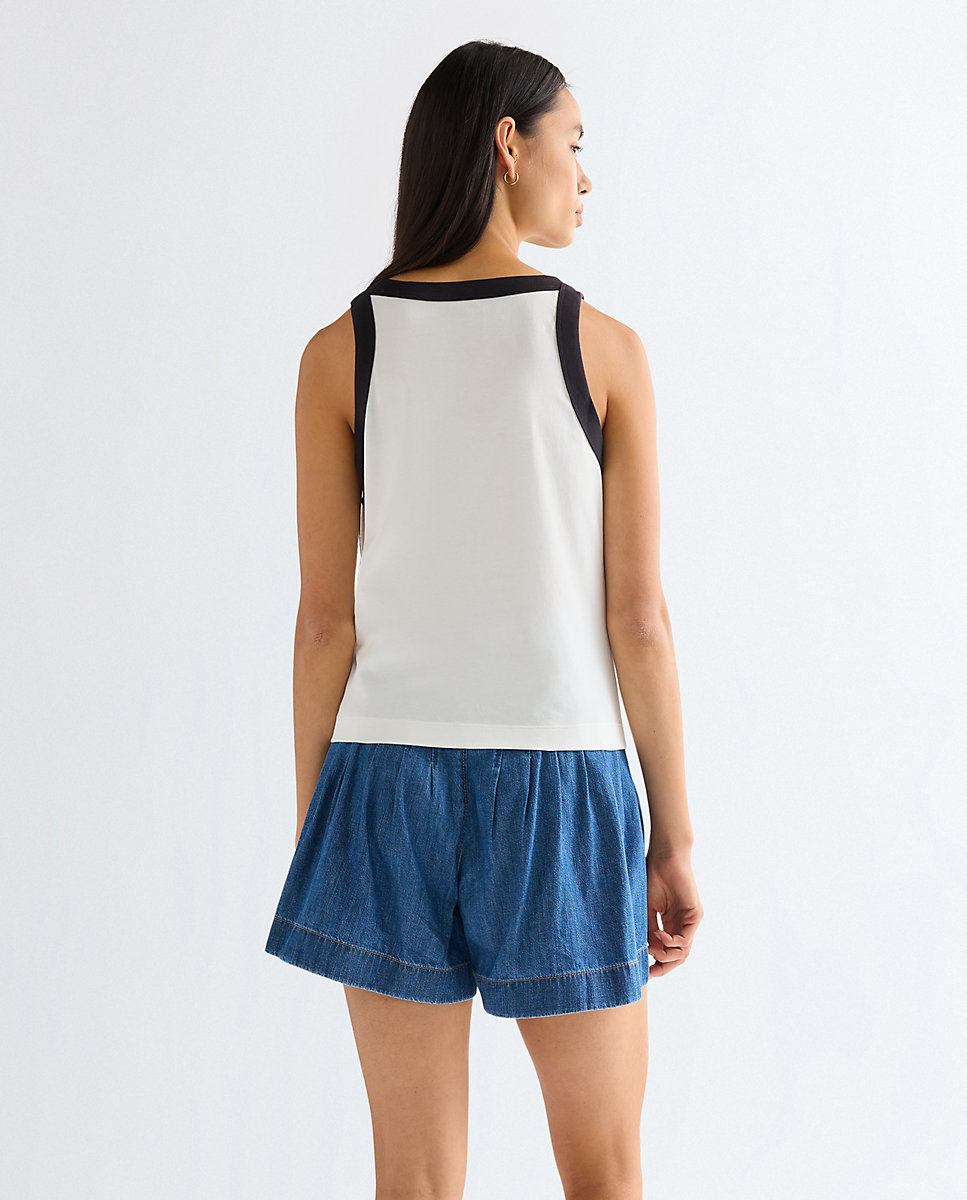 Camiseta de mujer ringer sin mangas - Wrangler - Blanco Blanco-2