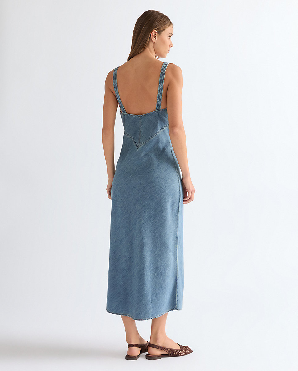 Vestido vaquero midi sin mangas - Wrangler - Azul Azul-2