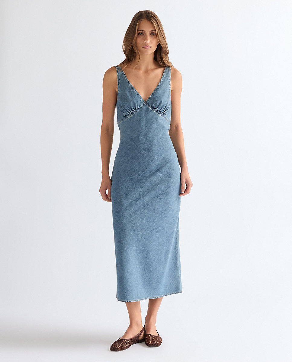 Wrangler - Vestido vaquero midi sin mangas.