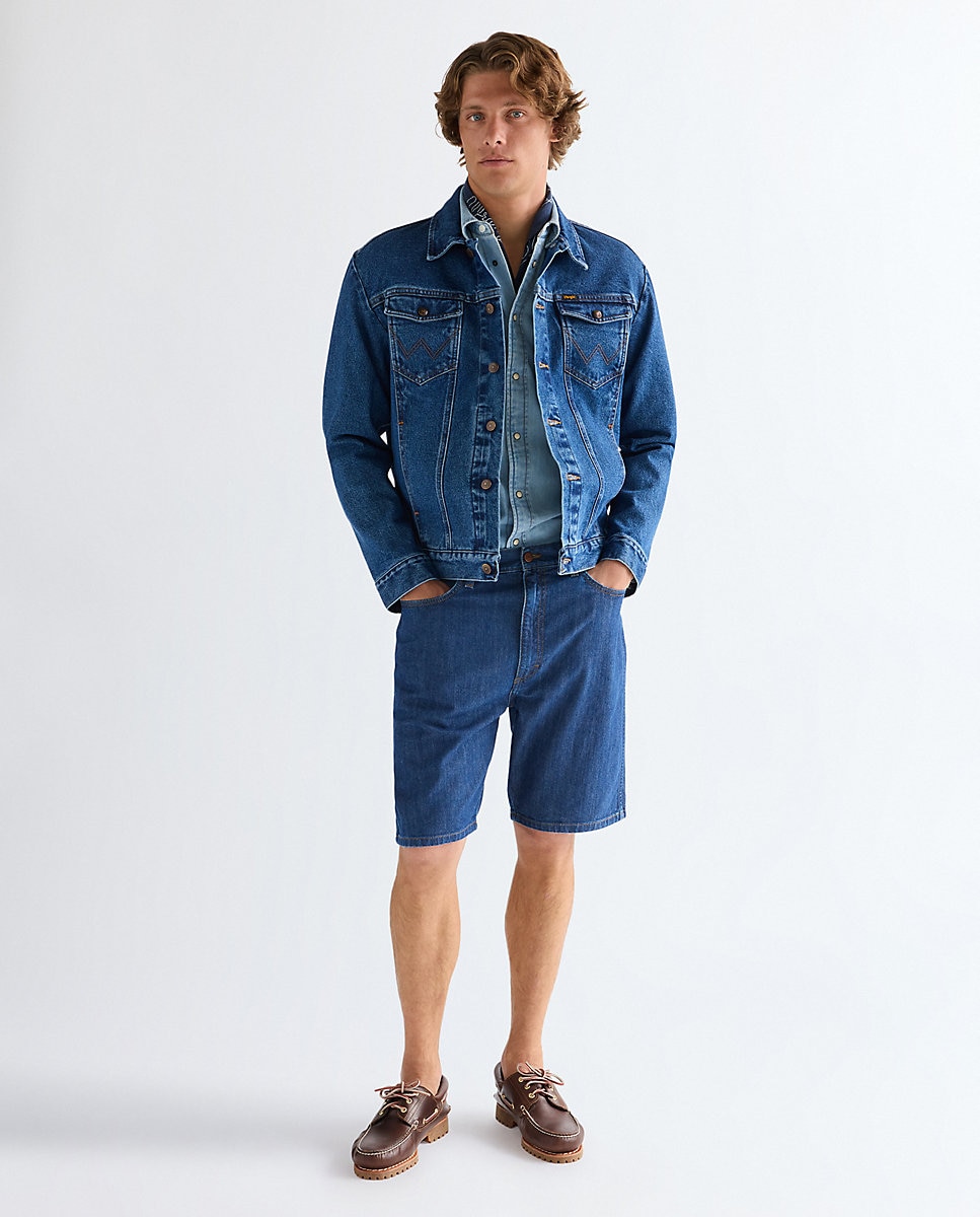 Pantalones cortos vaqueros de hombre Cowboy de corte regular - Wrangler - Azul índigo Azul índigo-3