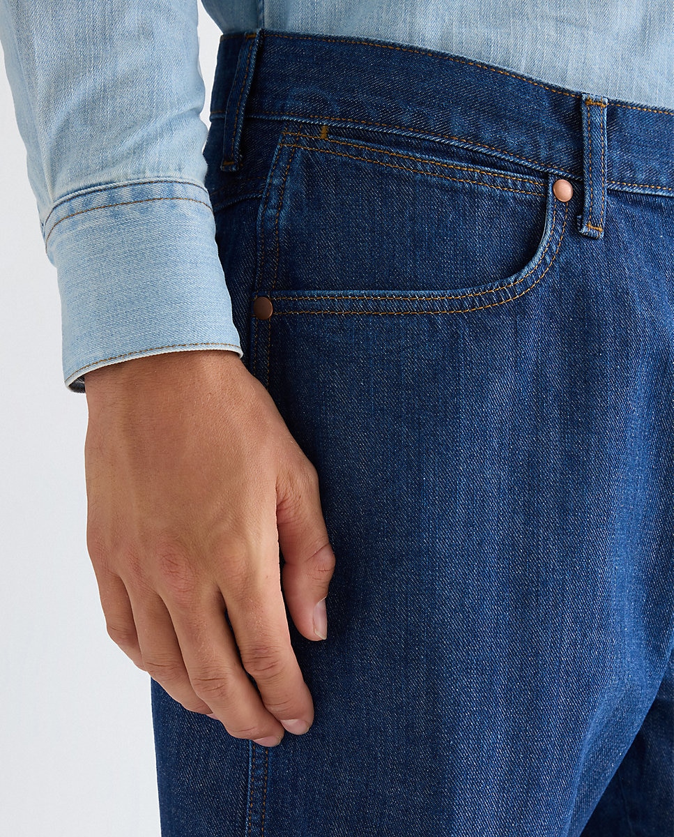 Pantalones cortos vaqueros de hombre Cowboy de corte regular - Wrangler - Azul índigo Azul índigo-5