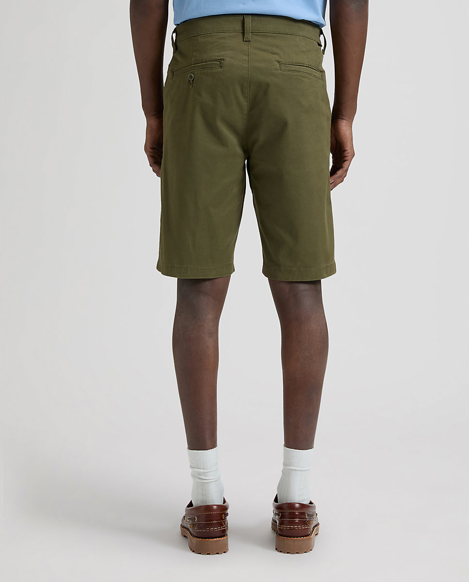 Imagen 2 de Pantalones cortos chinos de hombre de corte regular - Lee - Verde militar Verde militar