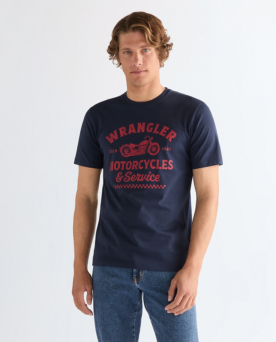 Imagen 0 de Camiseta de hombre americana de manga corta Azul marino