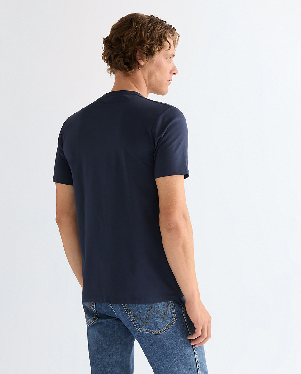 Camiseta de hombre americana de manga corta - Wrangler - Azul marino Azul marino-2
