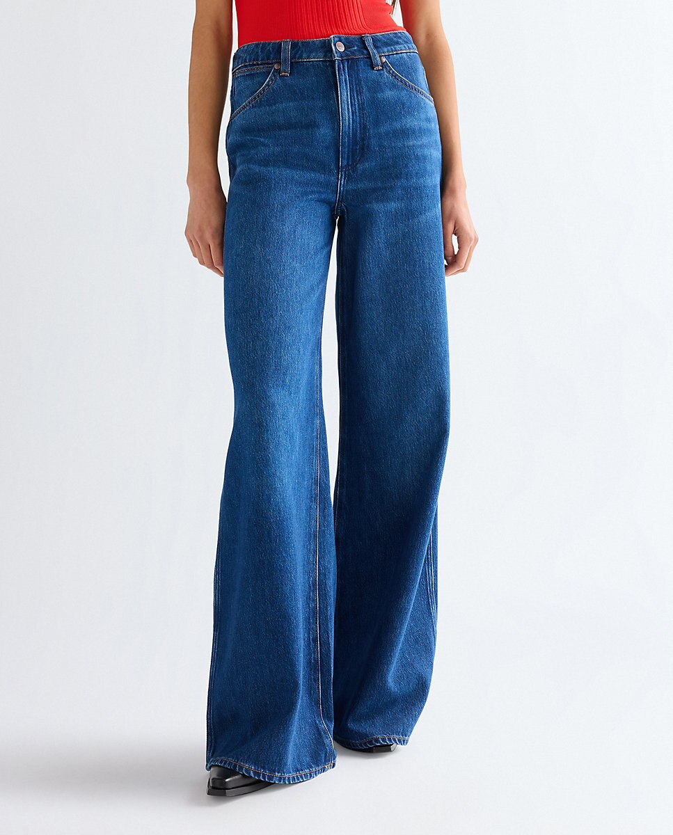 Vaquero de mujer canyon de corte ancho y cintura alta - Wrangler - Azul denim Azul denim-2