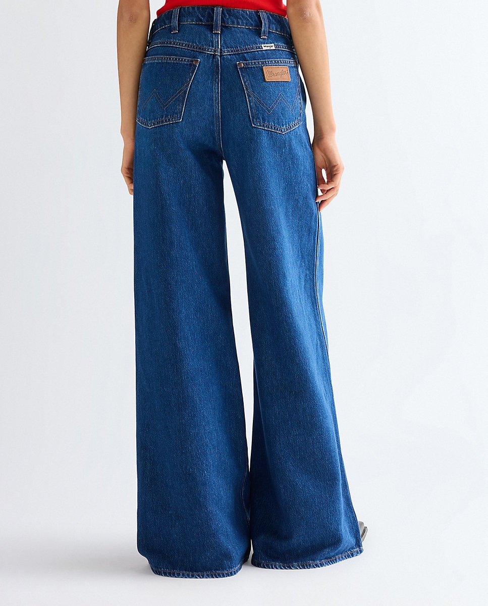 Vaquero de mujer canyon de corte ancho y cintura alta - Wrangler - Azul denim Azul denim-3