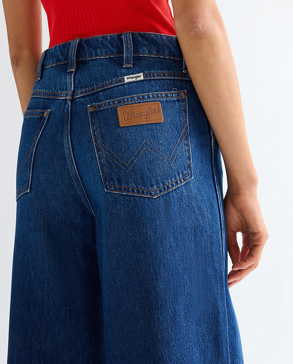 Vaquero de mujer canyon de corte ancho y cintura alta - Wrangler - Azul denim Azul denim-4