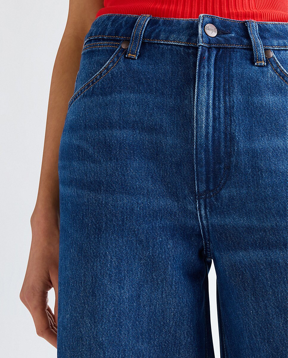 Vaquero de mujer canyon de corte ancho y cintura alta - Wrangler - Azul denim Azul denim-5