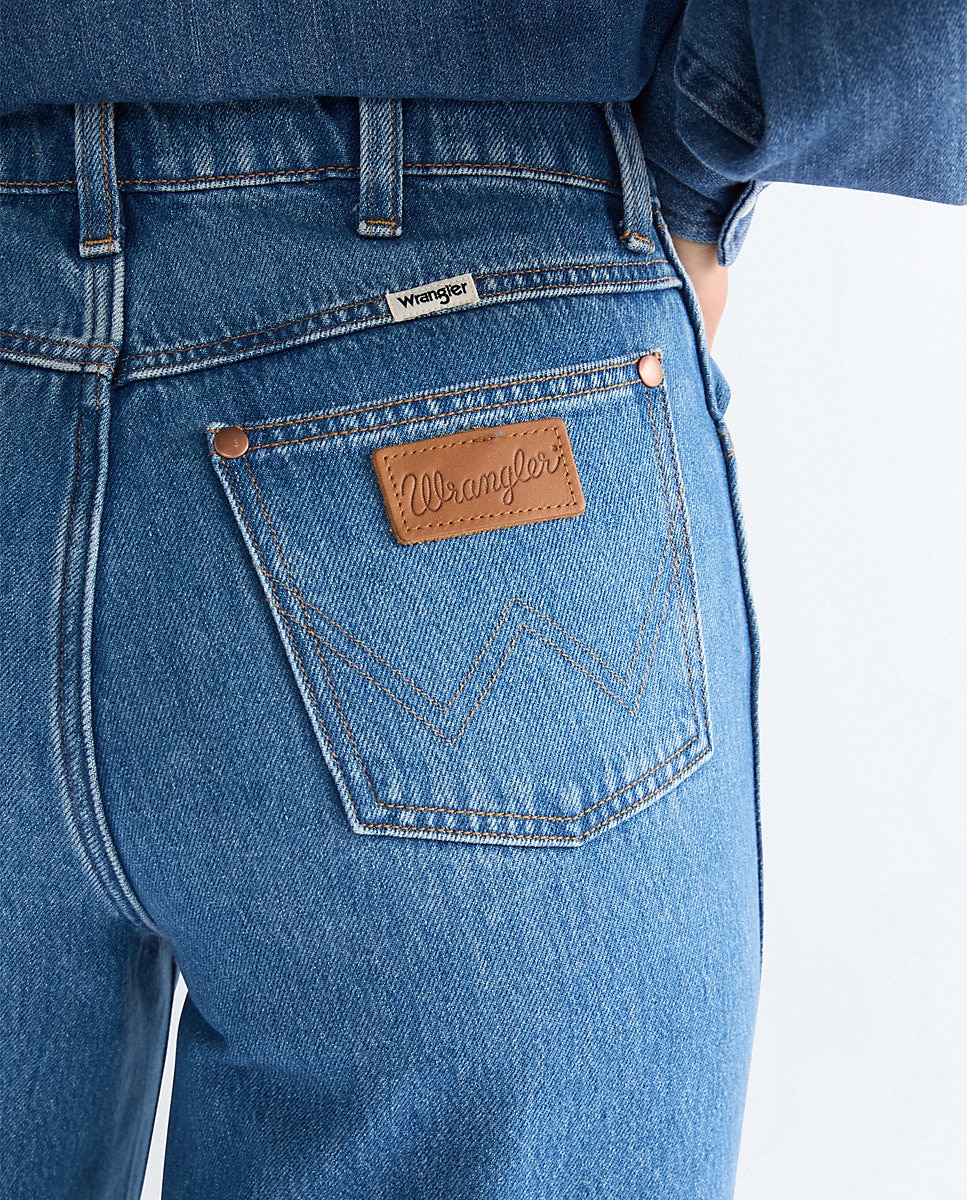 Vaquero de mujer canyon de corte ancho y cintura alta - Wrangler - Azul Azul-4