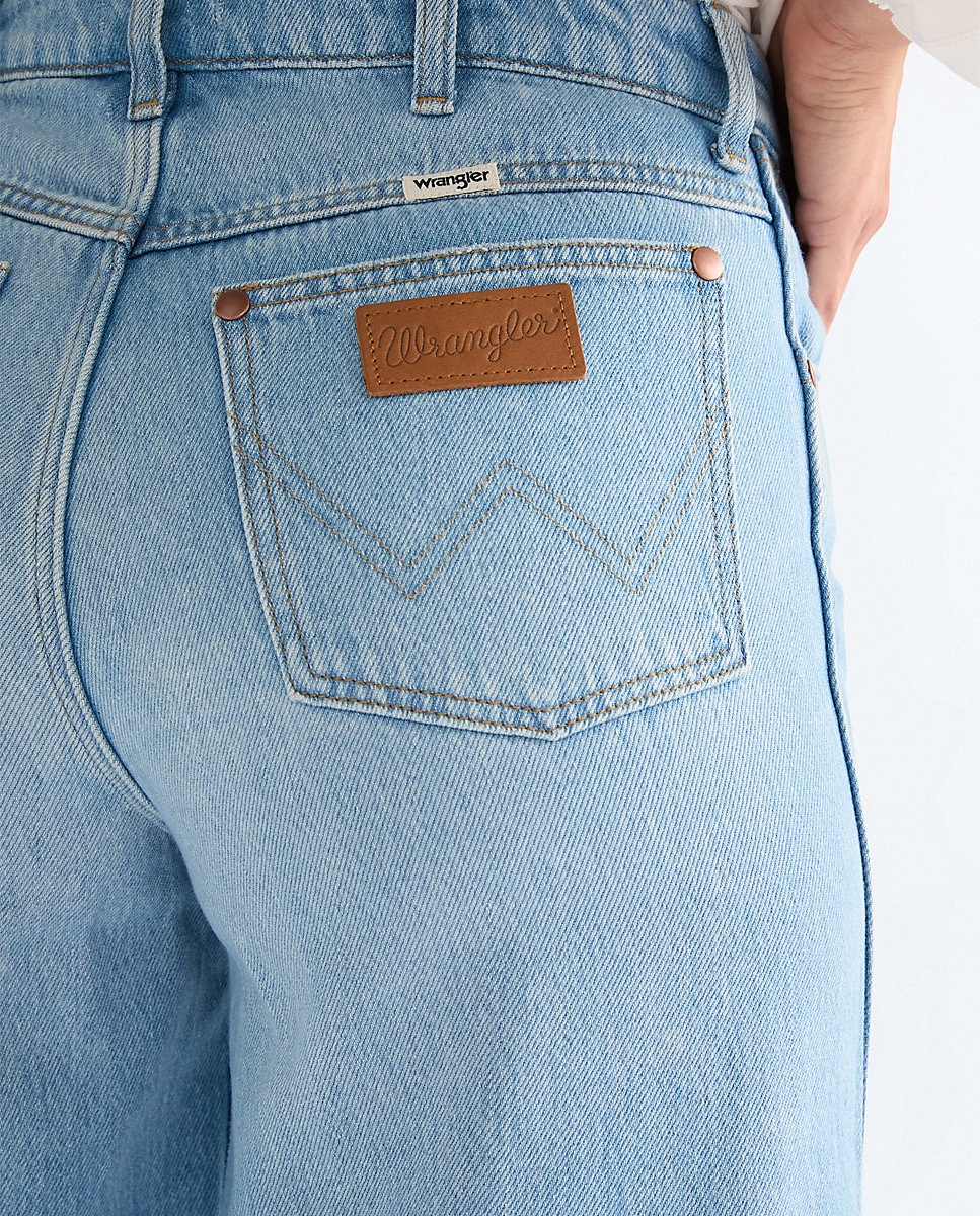 Vaquero de mujer canyon de corte ancho y cintura alta - Wrangler - Azul denim Azul denim-4