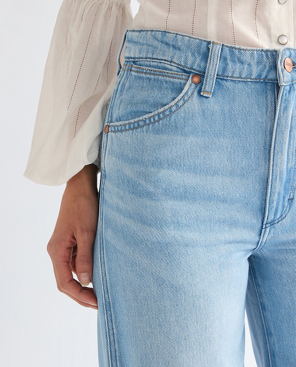 Vaquero de mujer canyon de corte ancho y cintura alta - Wrangler - Azul denim Azul denim-5