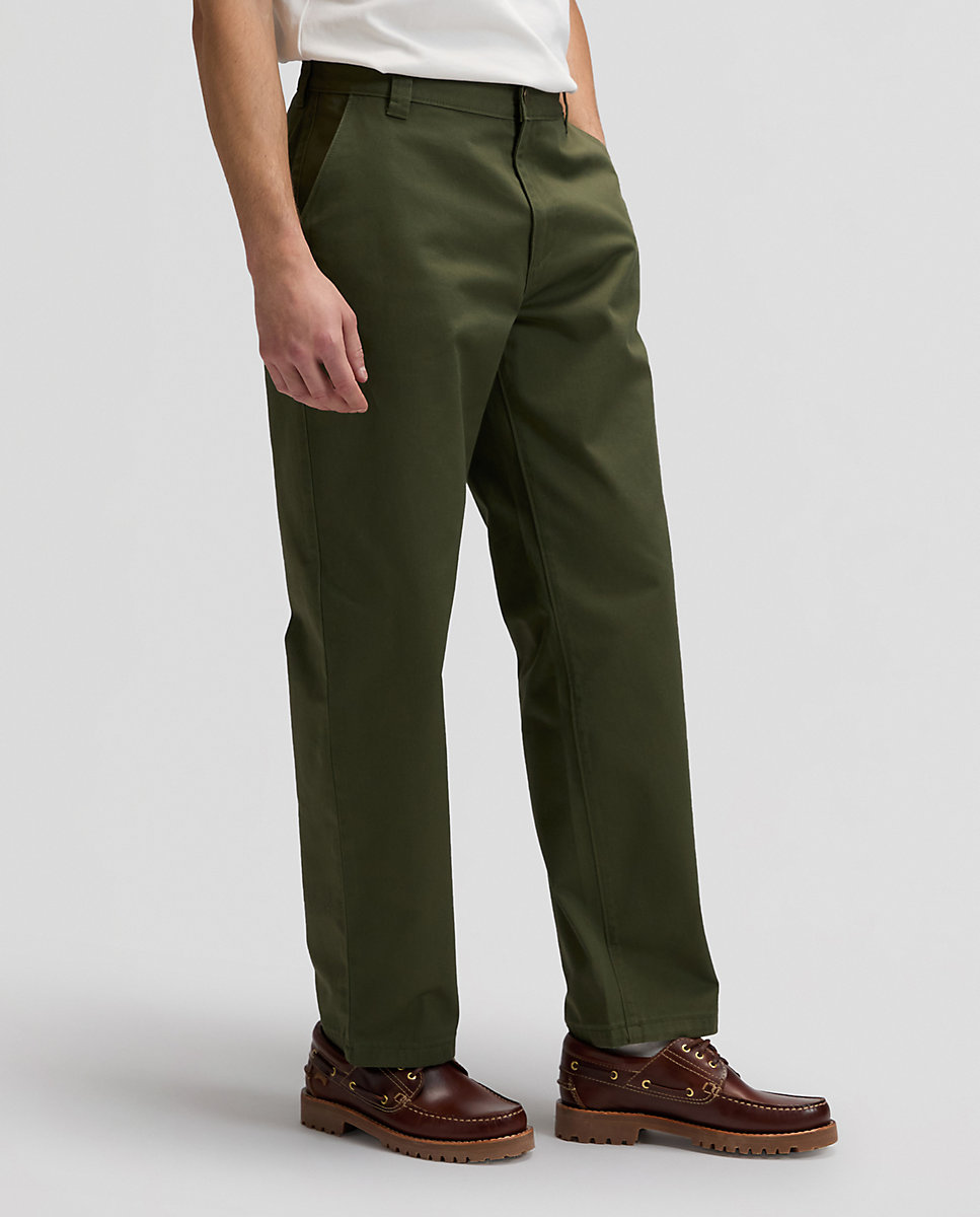 Imagen 0 de Pantalon chino de hombre de corte relaxed Verde