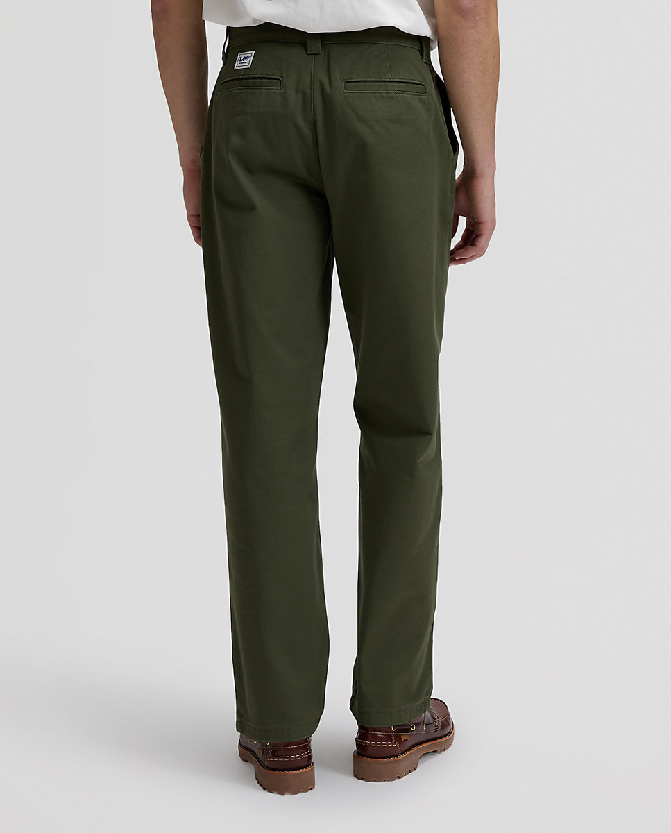 Pantalon chino de hombre de corte relaxed - Lee - Verde Verde-2