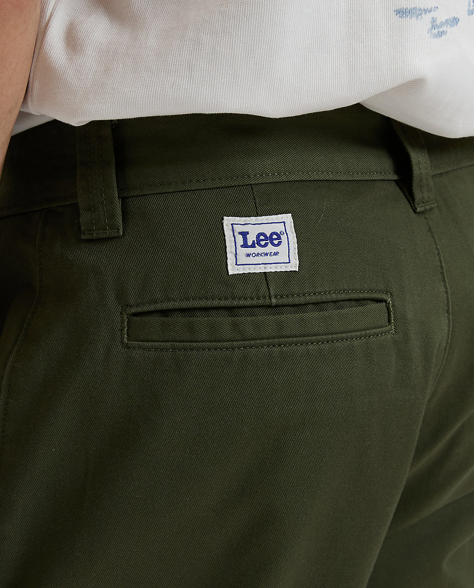 Pantalon chino de hombre de corte relaxed - Lee - Verde Verde-5