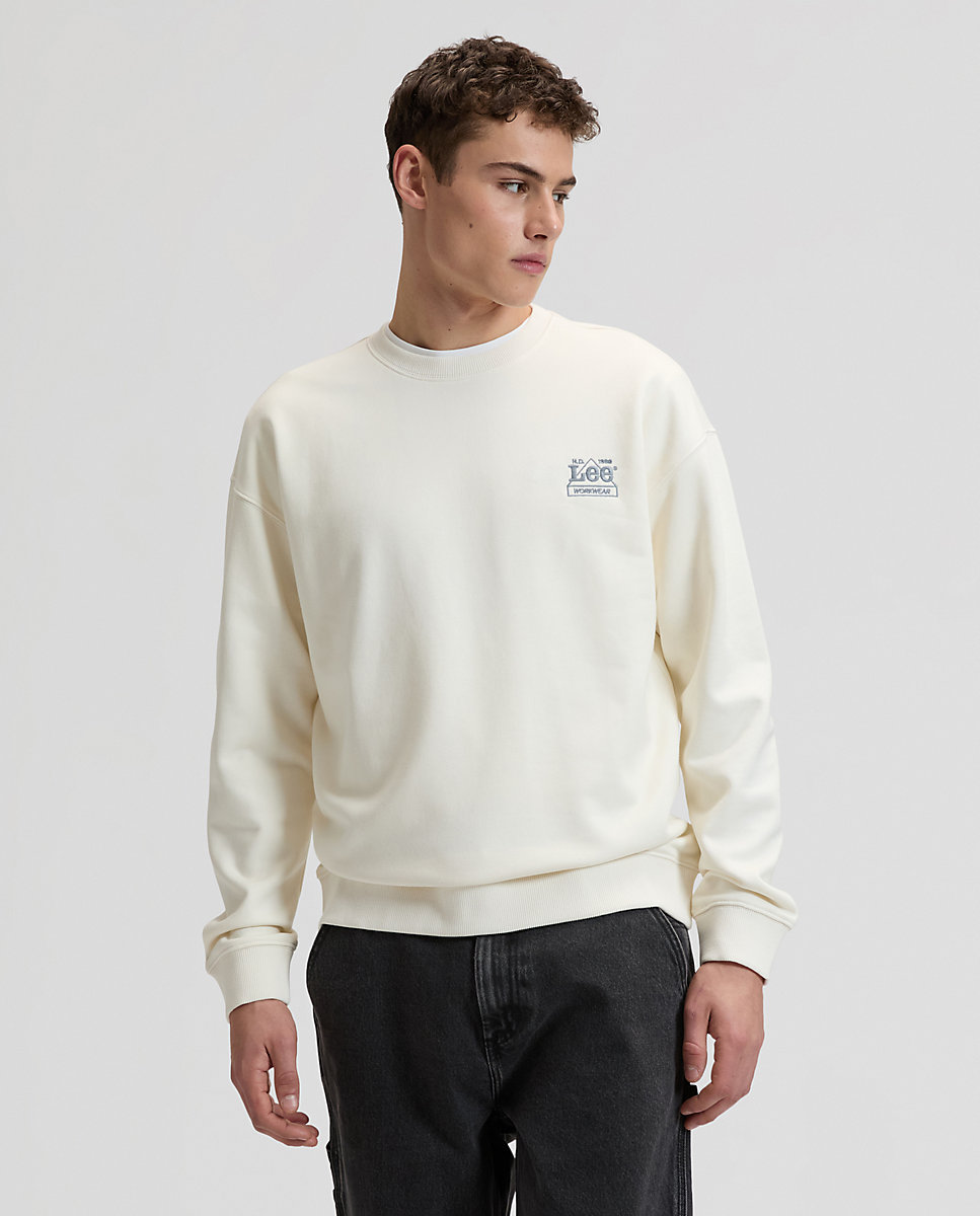 Imagen 0 de Sudadera lisa de hombre en blanco Blanco