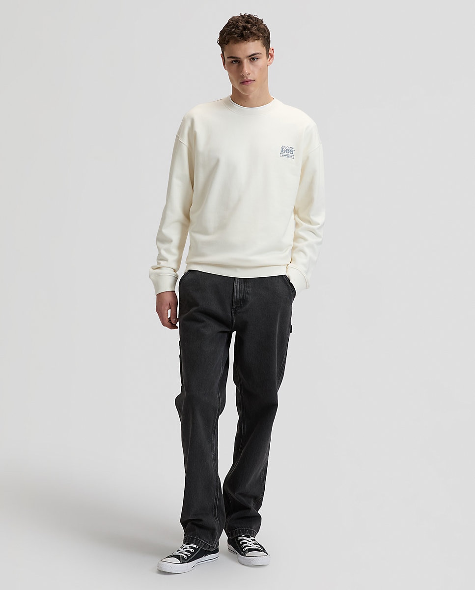 Sudadera lisa de hombre en - Lee - Blanco Blanco-3