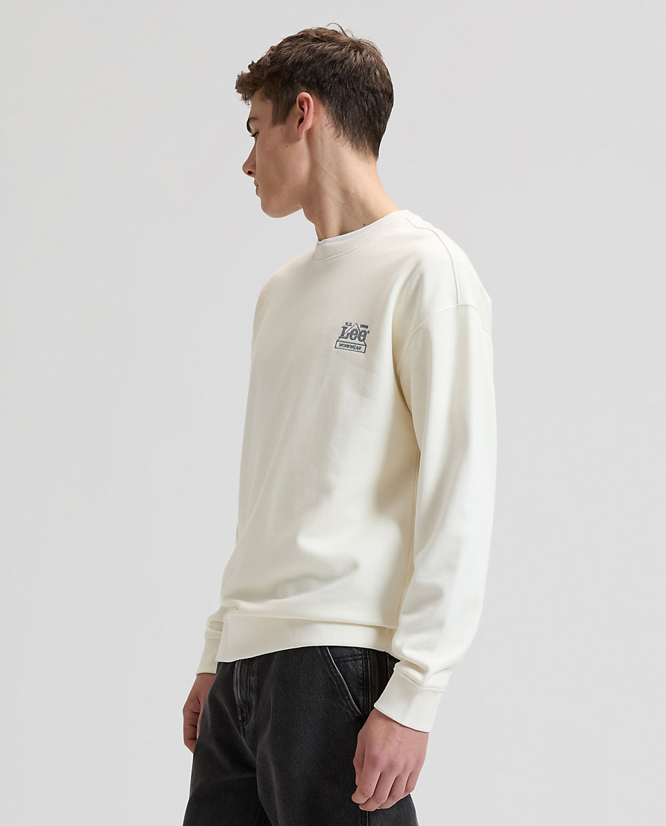 Sudadera lisa de hombre en - Lee - Blanco Blanco-4