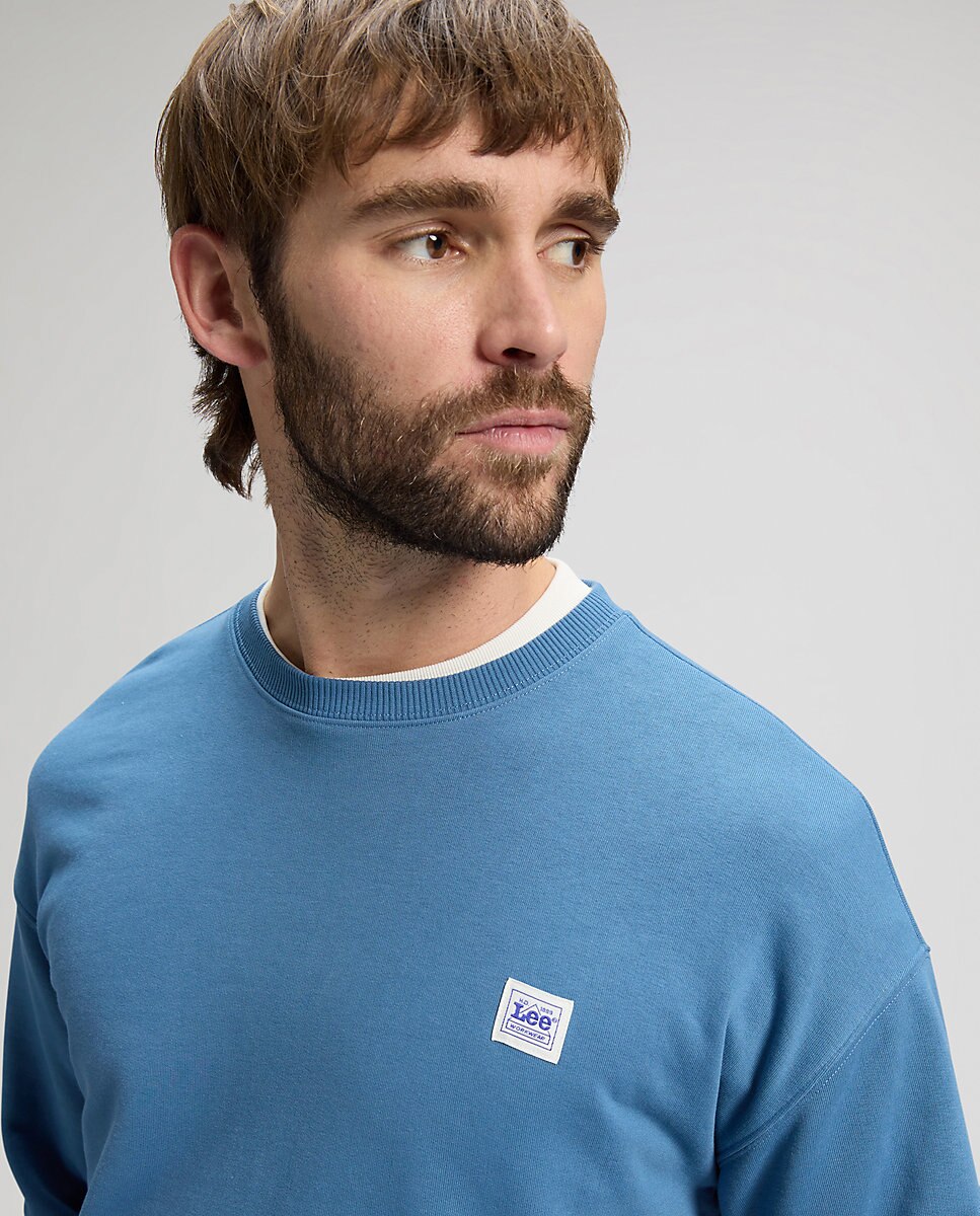 Sudadera lisa de hombre en - Lee - Azul claro Azul claro-5