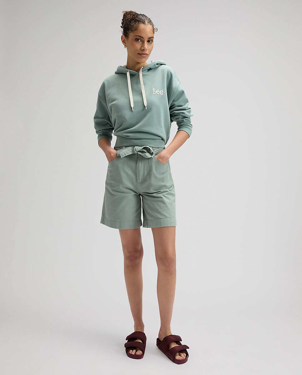 Pantalon corto de mujer plisado - Lee - Verde Verde-3
