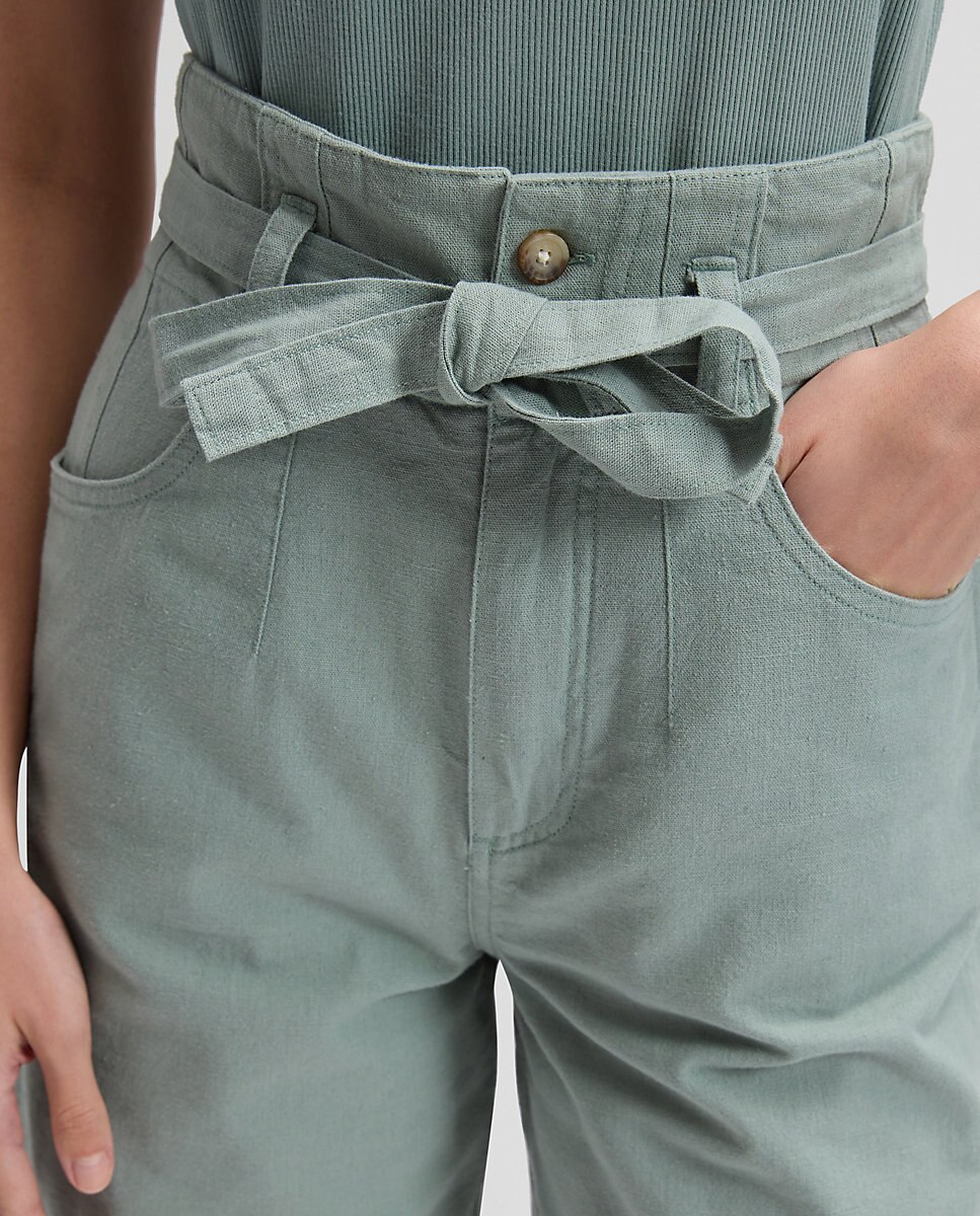 Pantalon corto de mujer plisado - Lee - Verde Verde-5