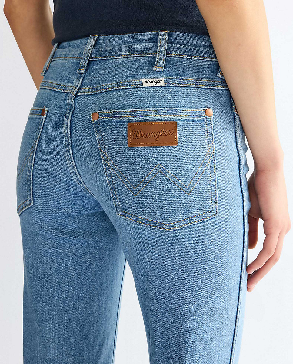 Vaquero campana de mujer de corte campana y cintura regular - Wrangler - Azul Azul-3