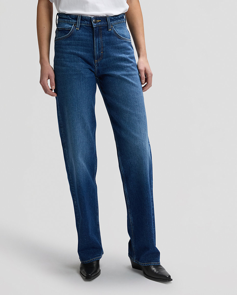 Imagen 0 de Vaquero ancho Rider Loose de Mujer de corte relajado Azul denim