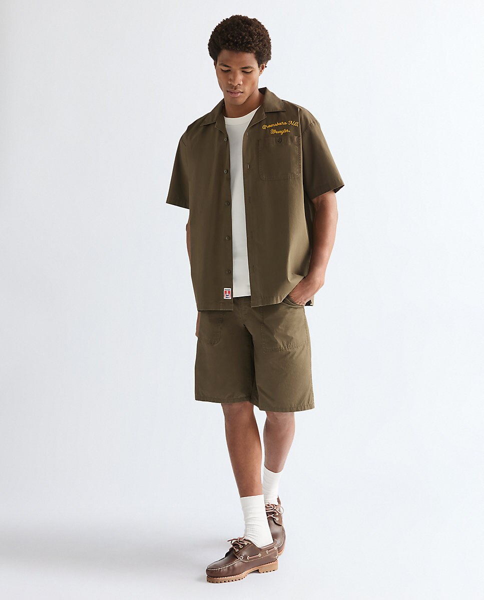 Bermuda de hombre de corte relaxed - Wrangler - Marrón Marrón-3