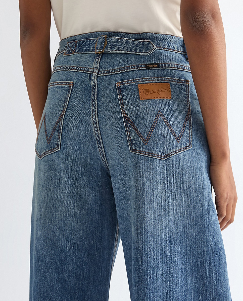 Vaqueros de mujer de tiro bajo ultra barrel - Wrangler - Azul Azul-4