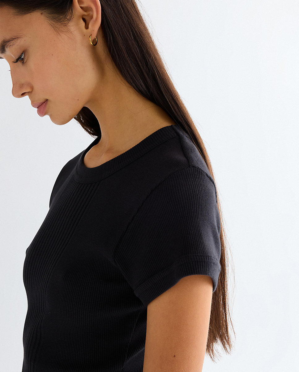 Camiseta de mujer de corte slim y manga corta - Wrangler - Negro Negro-5