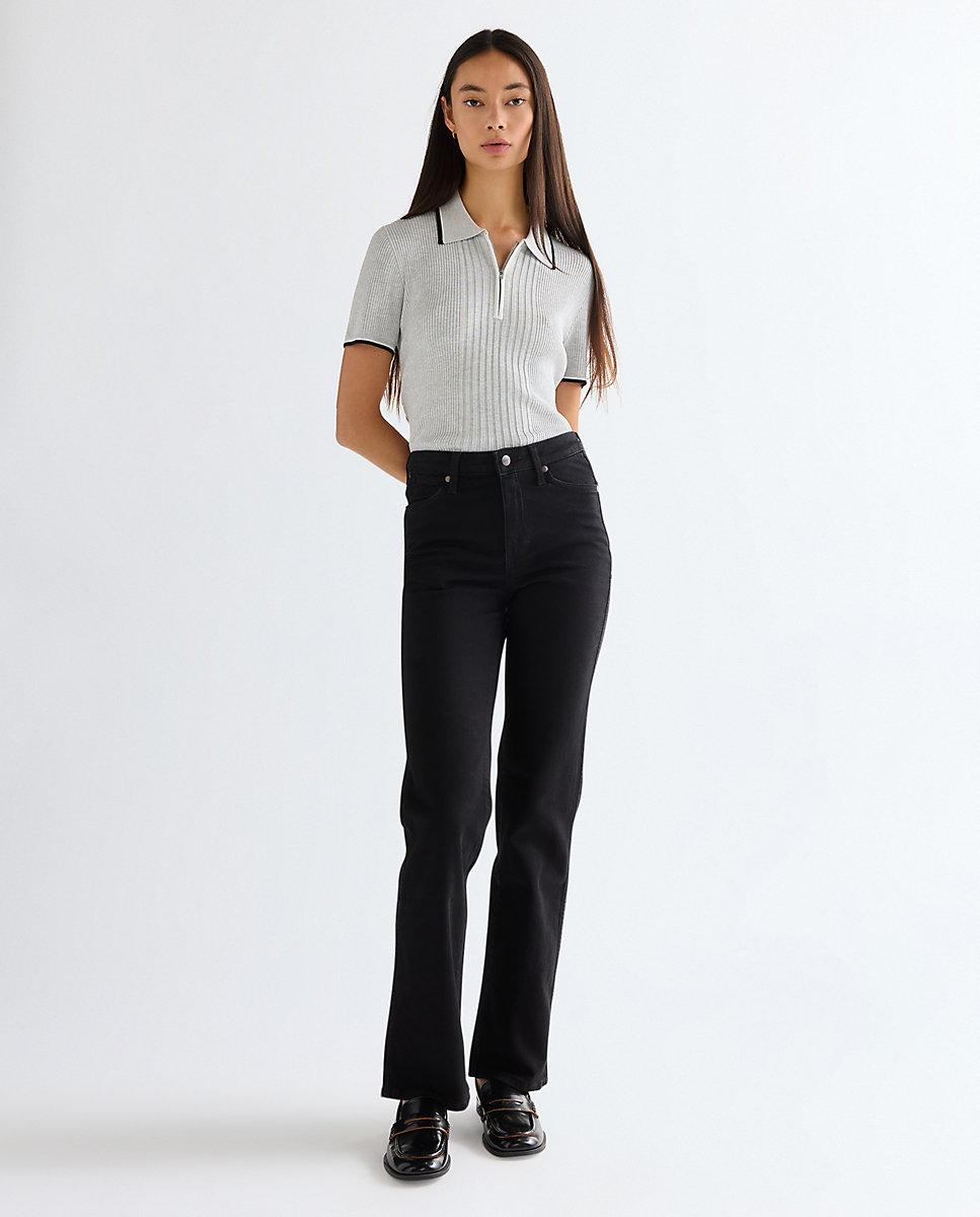 Imagen 3 de Vaqueros recto de mujer de corte recto y cintura regular - Wrangler - Negro Negro