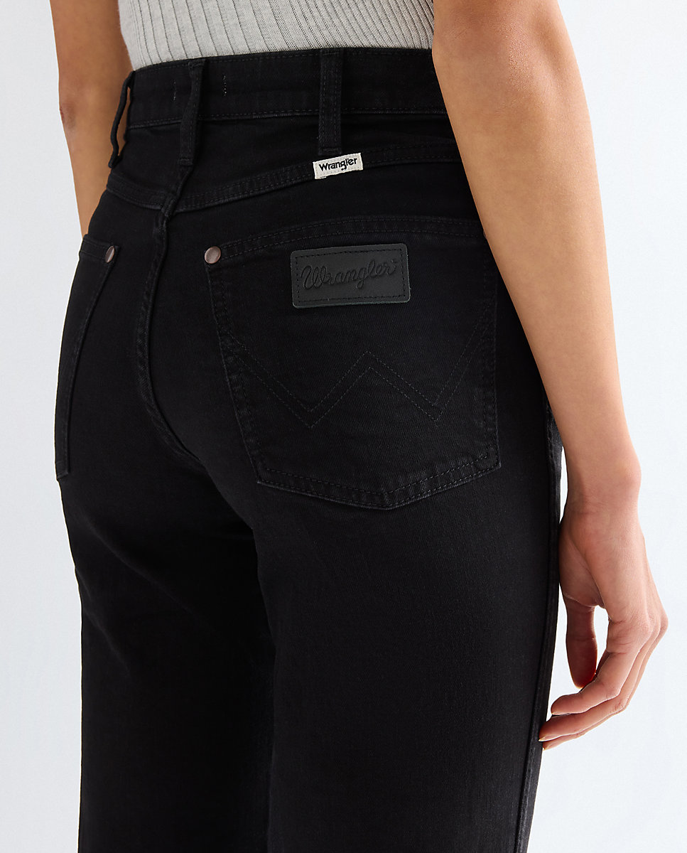 Imagen 4 de Vaqueros recto de mujer de corte recto y cintura regular - Wrangler - Negro Negro