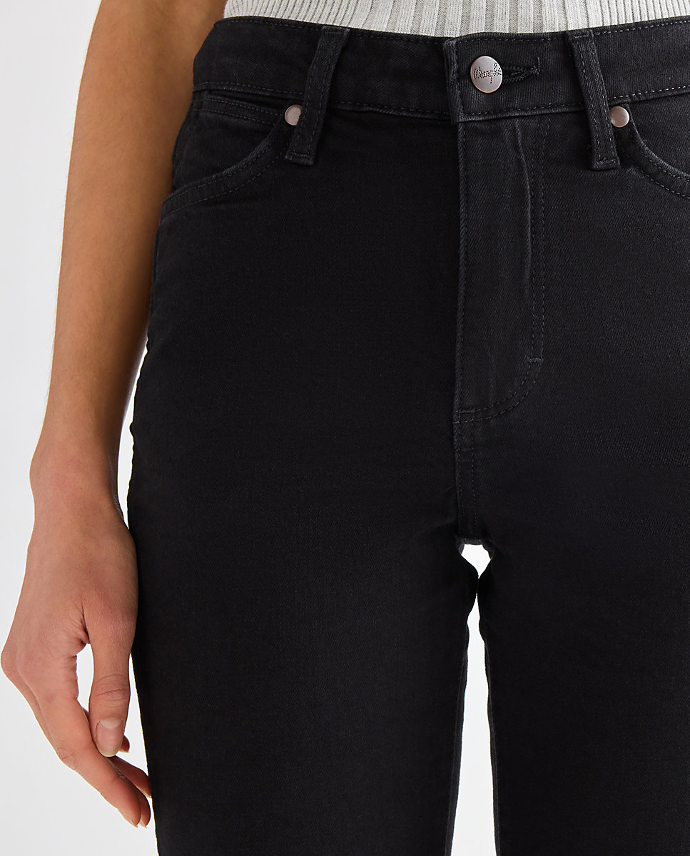 Imagen 5 de Vaqueros recto de mujer de corte recto y cintura regular - Wrangler - Negro Negro