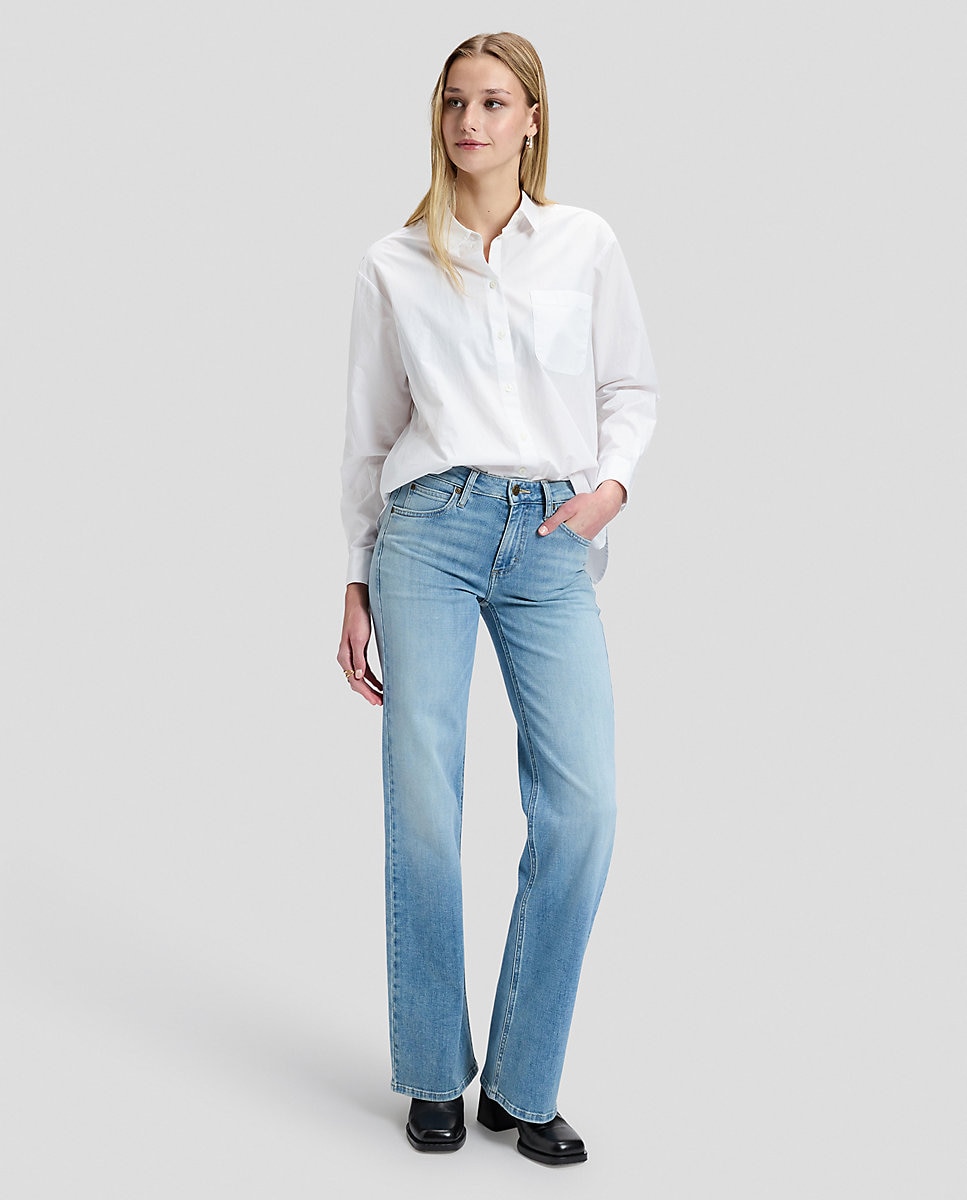 Camisa de mujer de manga larga de corte amplio - Lee - Blanco Blanco-2