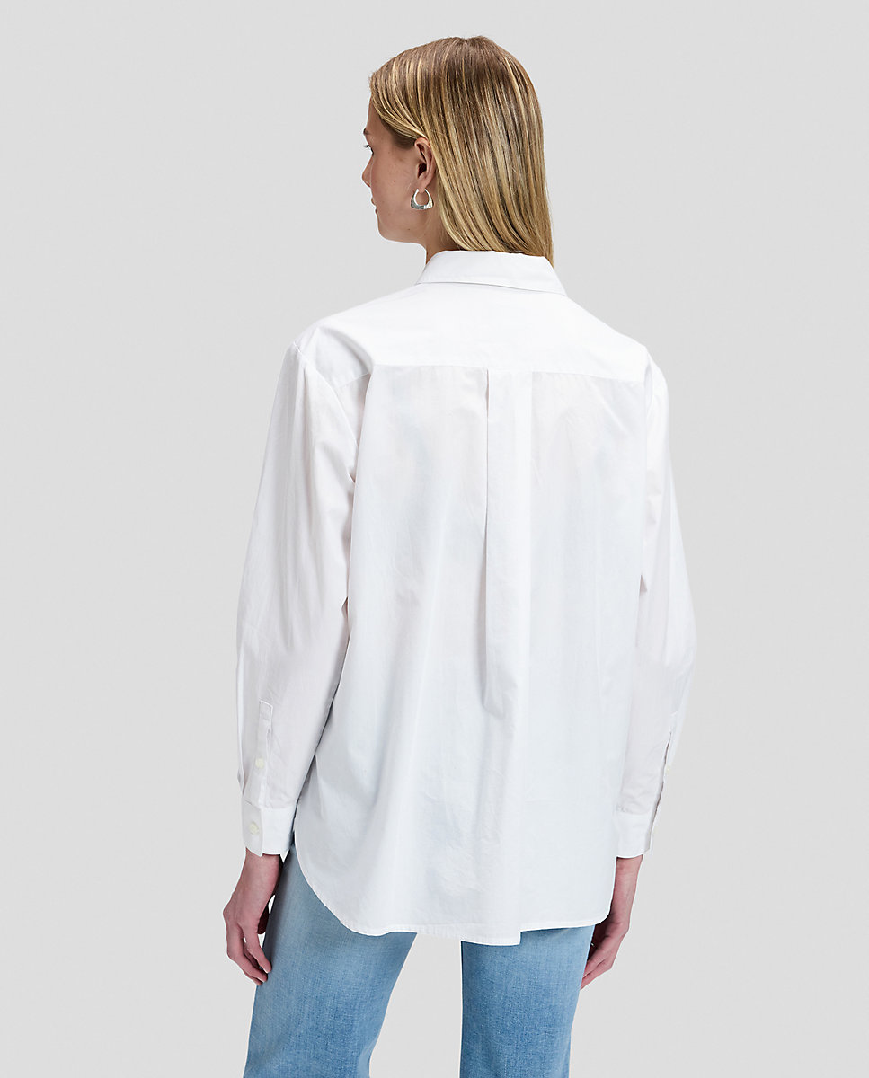 Camisa de mujer de manga larga de corte amplio - Lee - Blanco Blanco-3