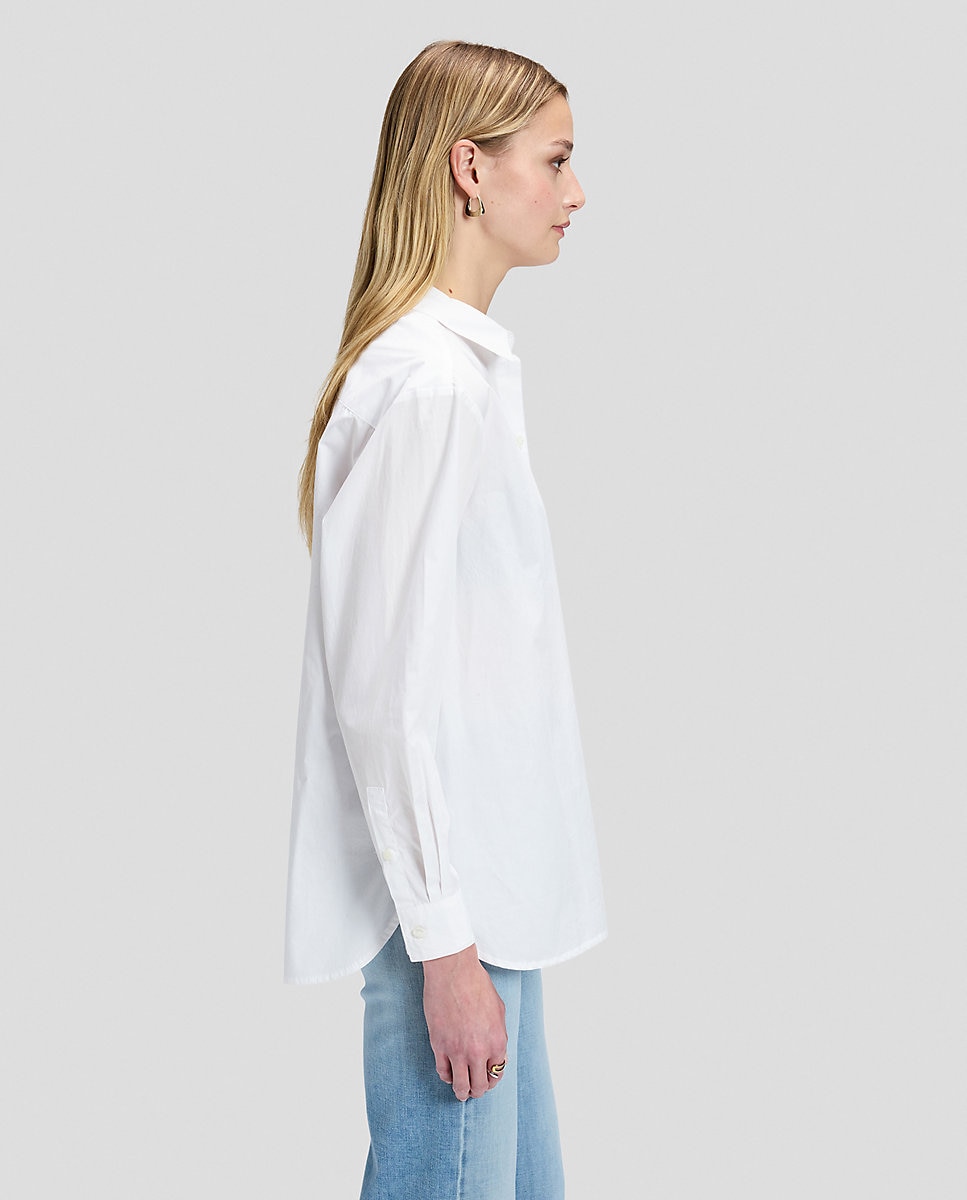 Camisa de mujer de manga larga de corte amplio - Lee - Blanco Blanco-4