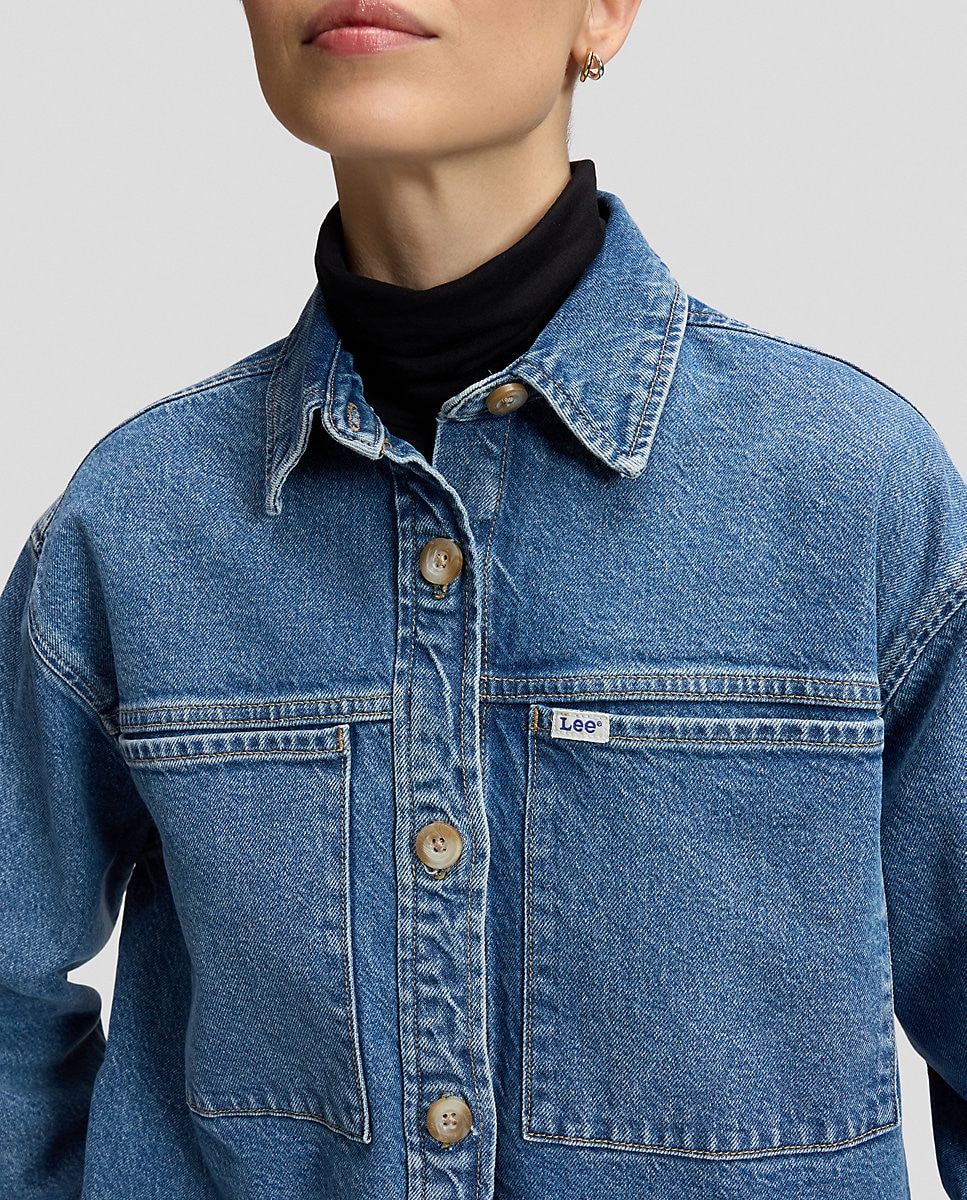 Sobrecamisa vaquera de mujer de corte relajado - Lee - Azul Azul-4