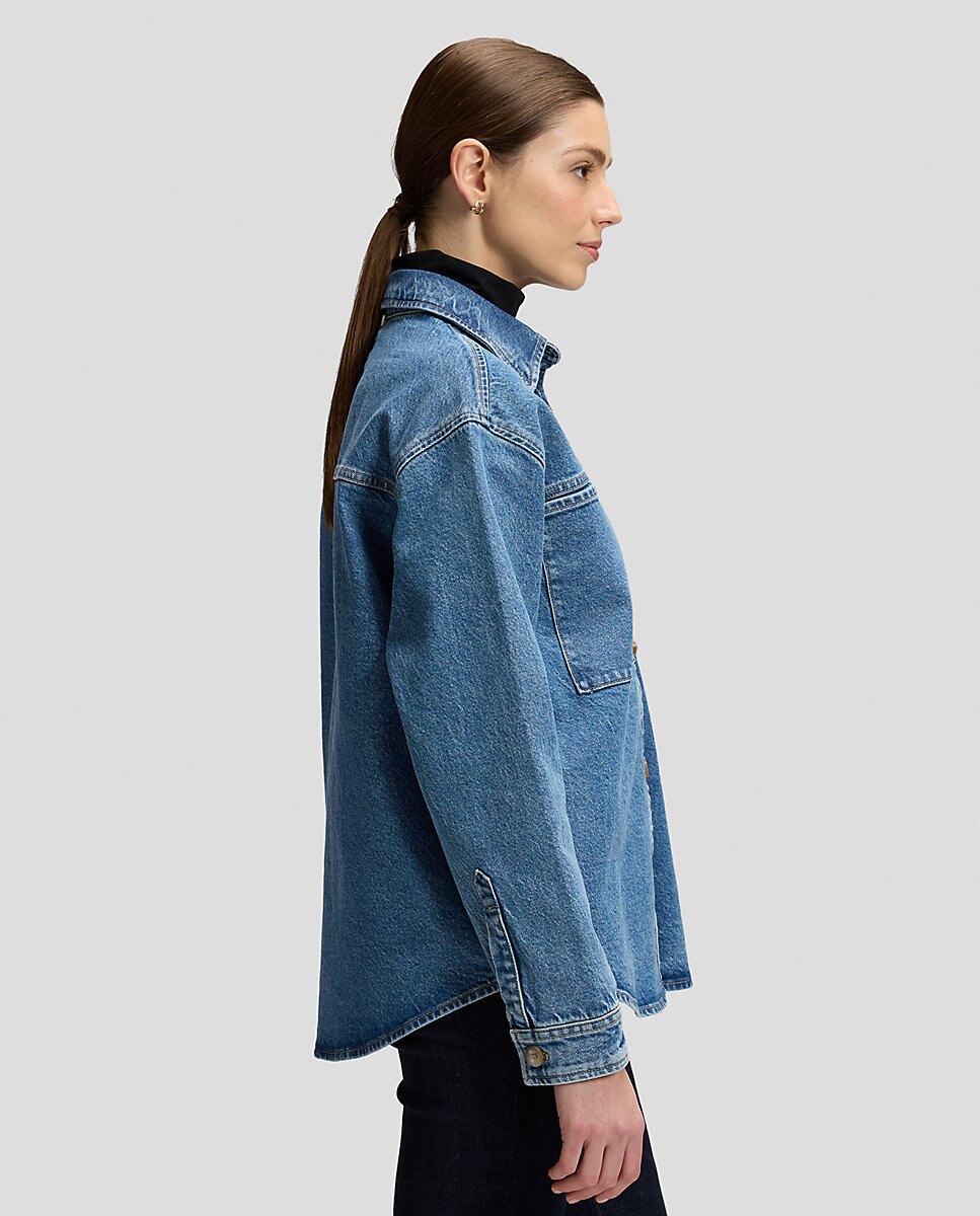 Sobrecamisa vaquera de mujer de corte relajado - Lee - Azul Azul-5