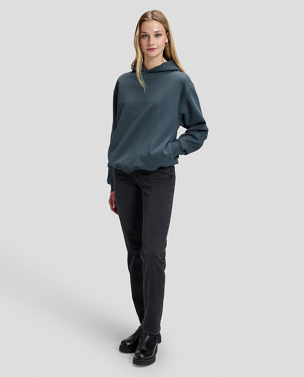 Sudadera de mujer con capucha de corte relajado - Lee - Negro Negro-2