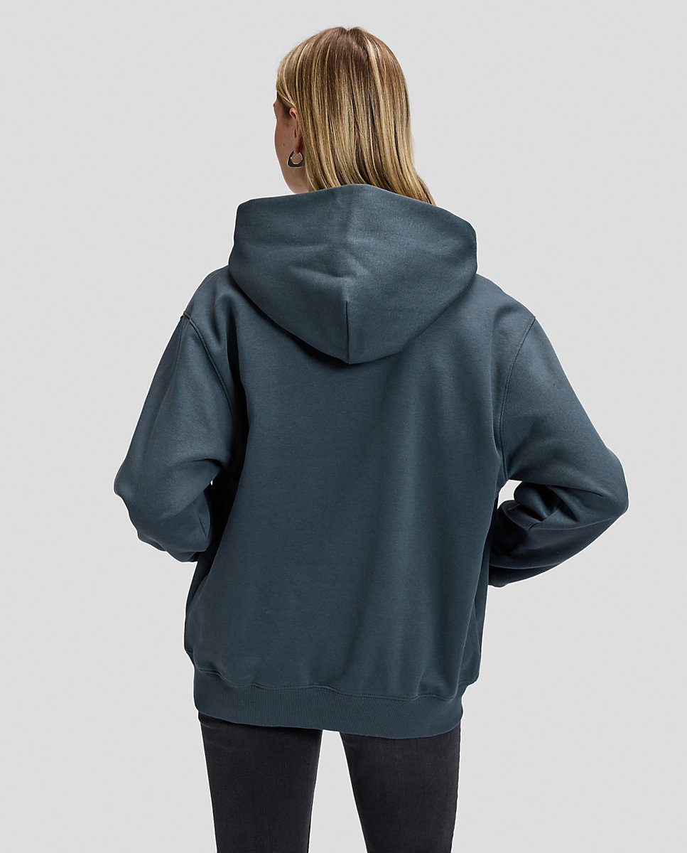 Sudadera de mujer con capucha de corte relajado - Lee - Negro Negro-3