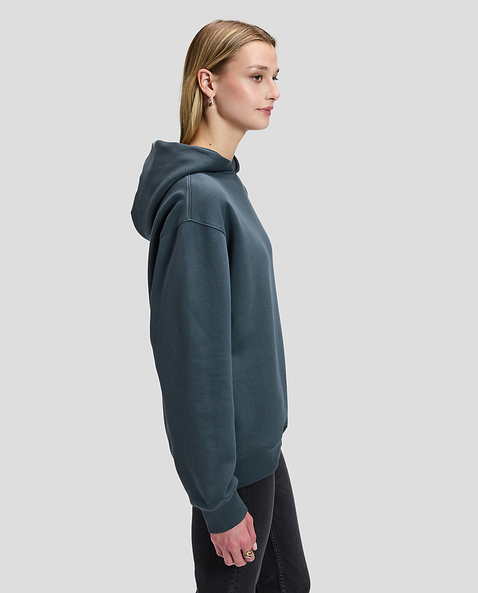 Sudadera de mujer con capucha de corte relajado - Lee - Negro Negro-4